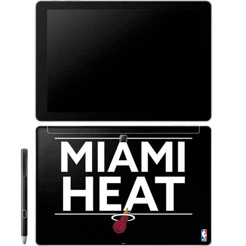 NBA Miami Heat Standard - Black Galaxy Book 12in Skin